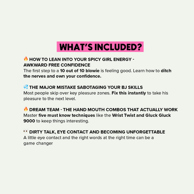 whats included in blowjob guide