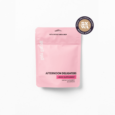 Girls Get Off Afternoon Delighters Libido Supplement 60 Capsules In A Pink Zip Lock Pack Bronze Winner Awarded