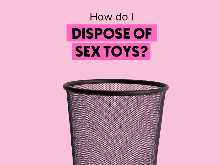 How do I dispose of sex toys? Black Trashcan 