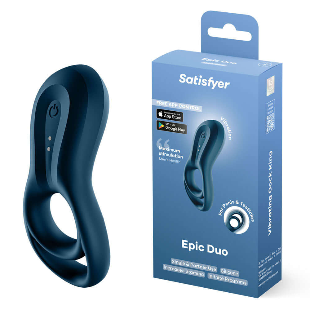 Satisfyer Epic Duo App-Controlled Cock & Ball Ring