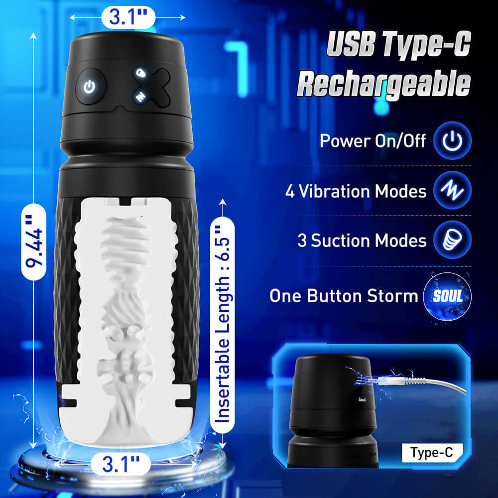 CyberSkin The Warrior Sucking & Vibrating Masturbator