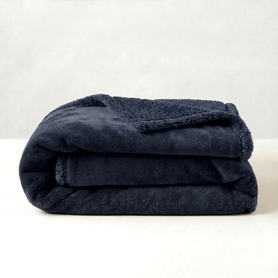 Folded charcoal blanket