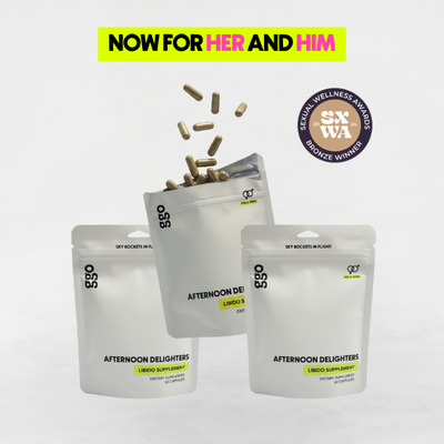 3 packs of Afternoon Delighters Libido Supplement now for her and him with sexual wellnss awards badge