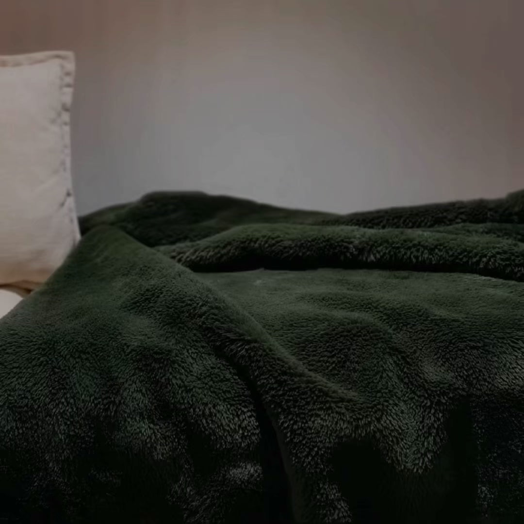 Luxury Plush Fleece Freak Sheet - Forest Green - Waterproof Blanket 
