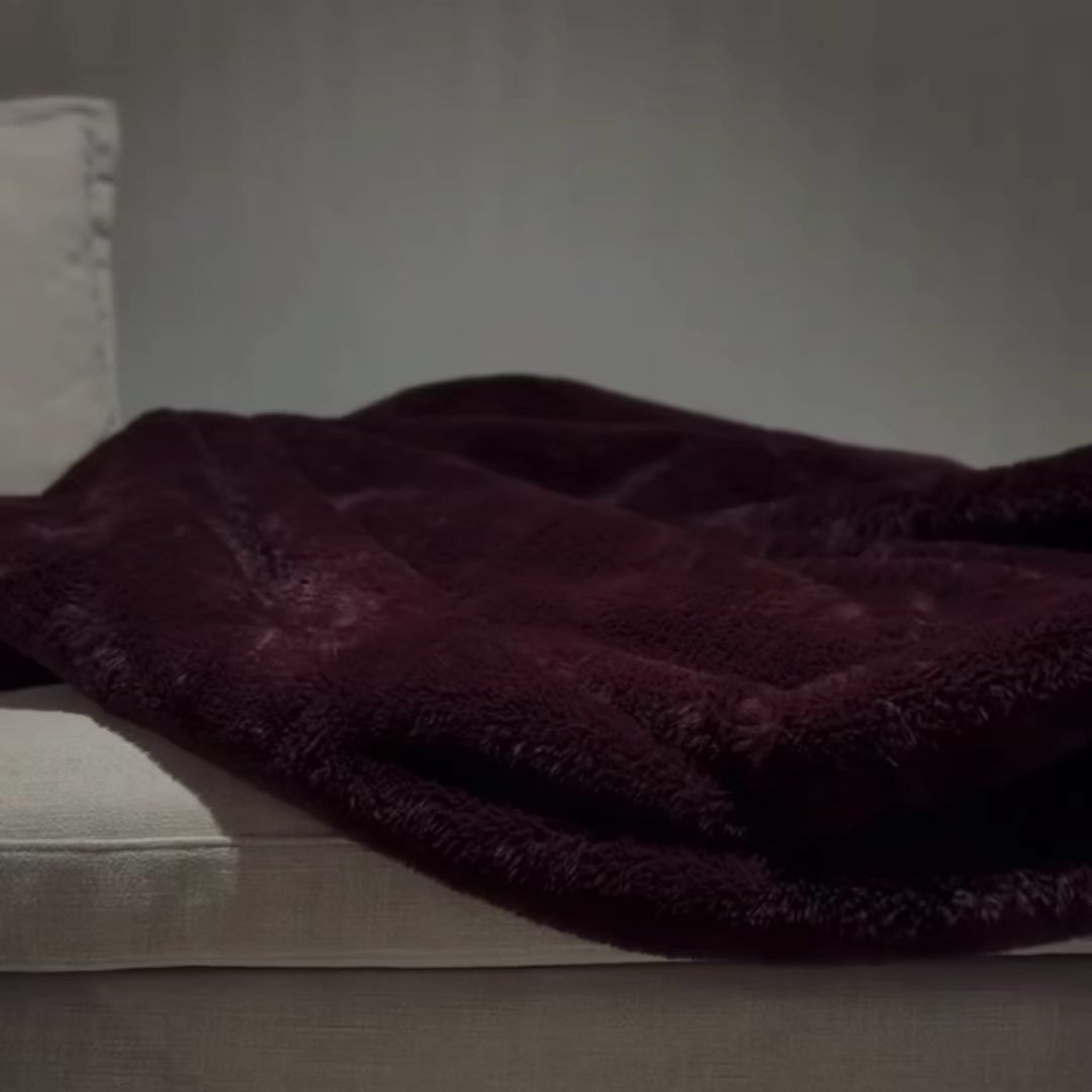 Luxury Plush Fleece Freak Sheet - Plum - Waterproof Blanket 